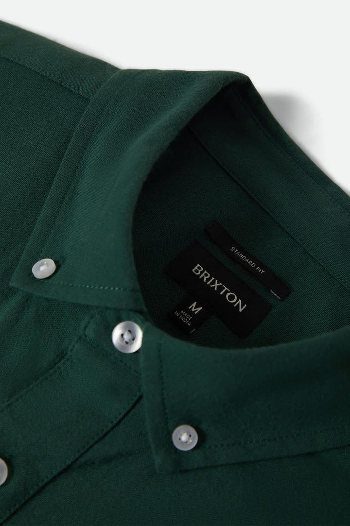 Brixton - Sanford Oxford Shirt in Primal Green