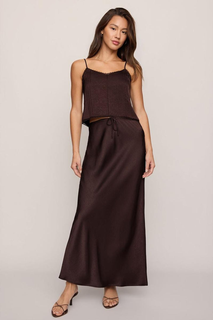 Z Supply - Viva Skirt in Chocolate Cherry