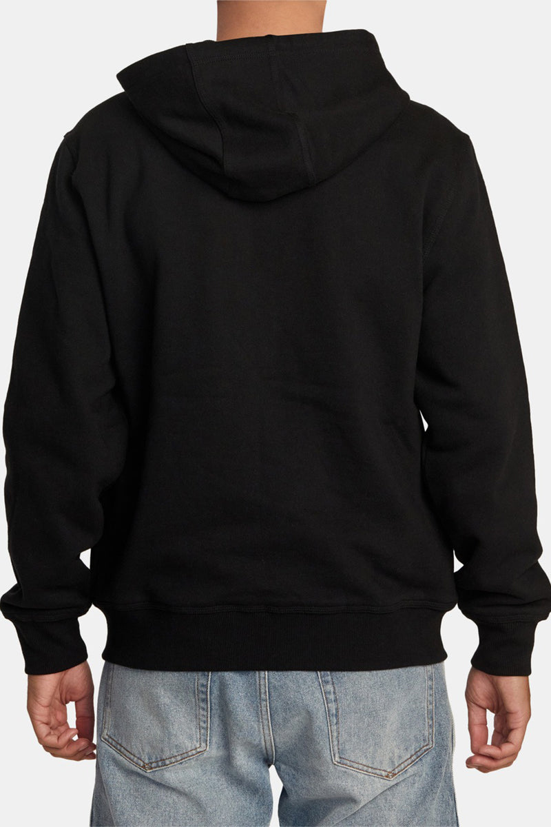 RVCA - Chainmail Zip-Up Hooded Sweatshirt in Black