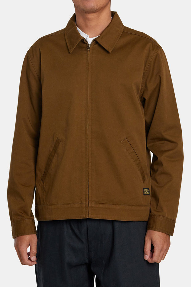 RVCA - Day Shift Twill Jacket in Bombay Brown