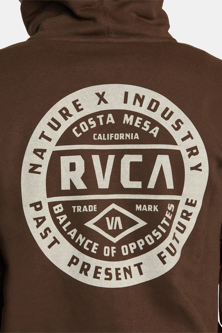RVCA - Standard Issue Zip-Up Hoodie in Chocolate