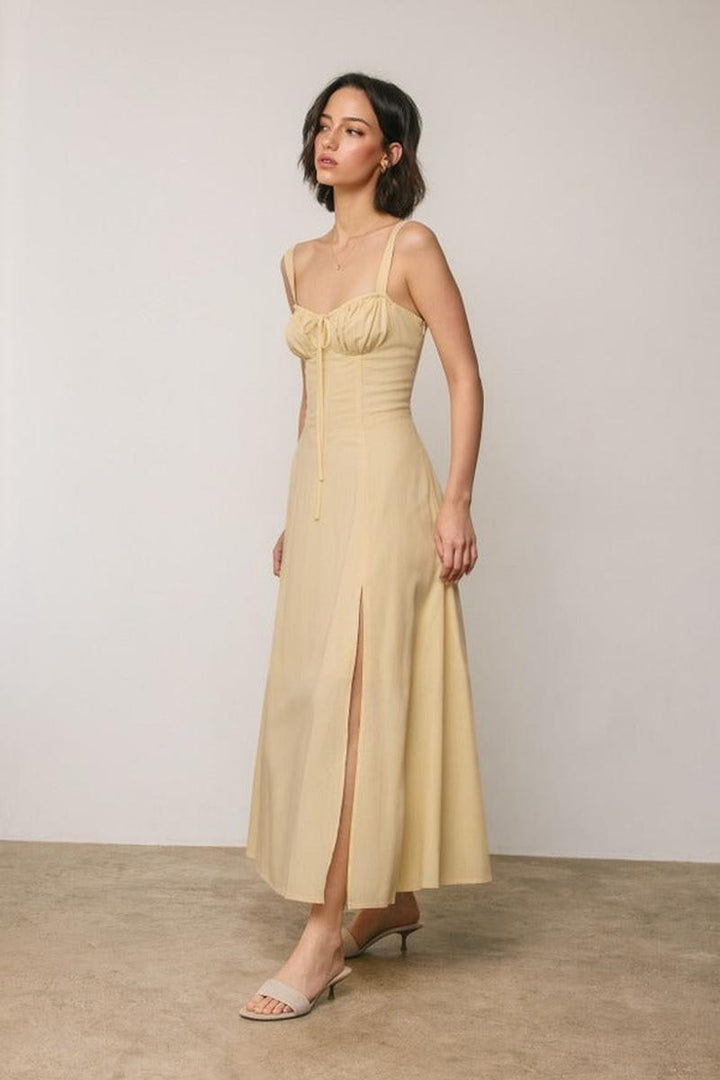 Dress Forum - Linen Sweetheart Dipped Waist Corset Dress