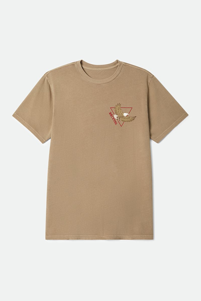 Brixton - Opal Short Sleeve Standard Tee in Timeless Taupe Worn Wash