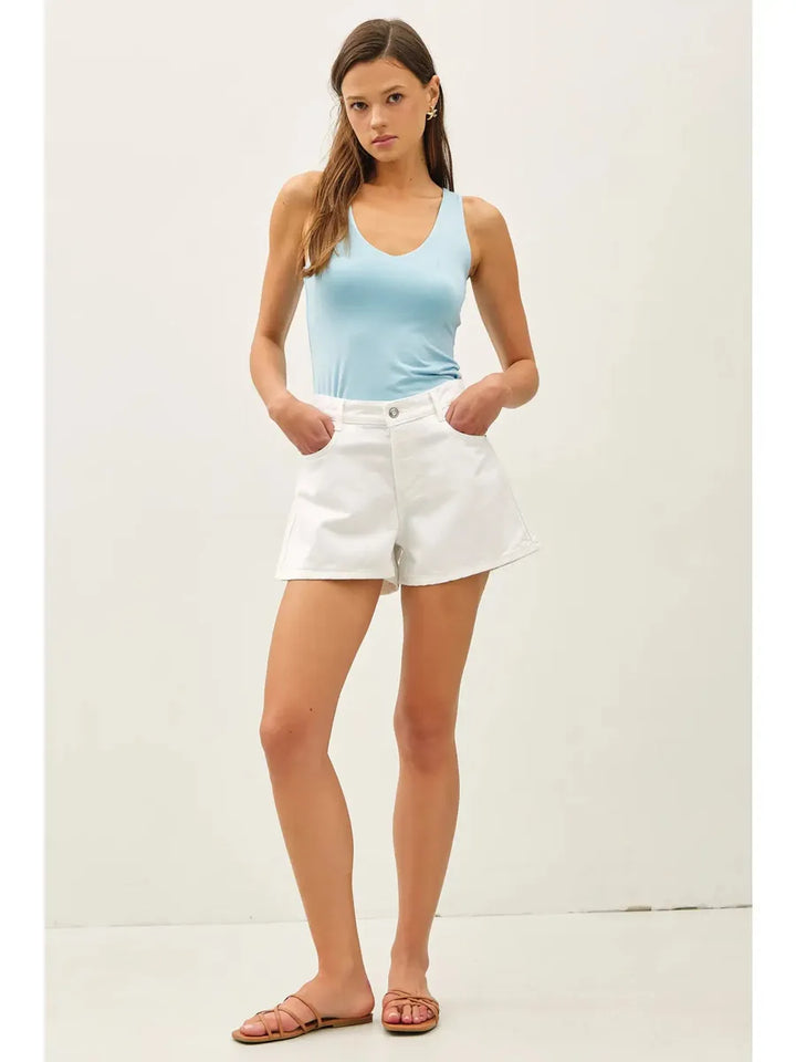 Be Cool - Basic Full Length V-Neck Tank