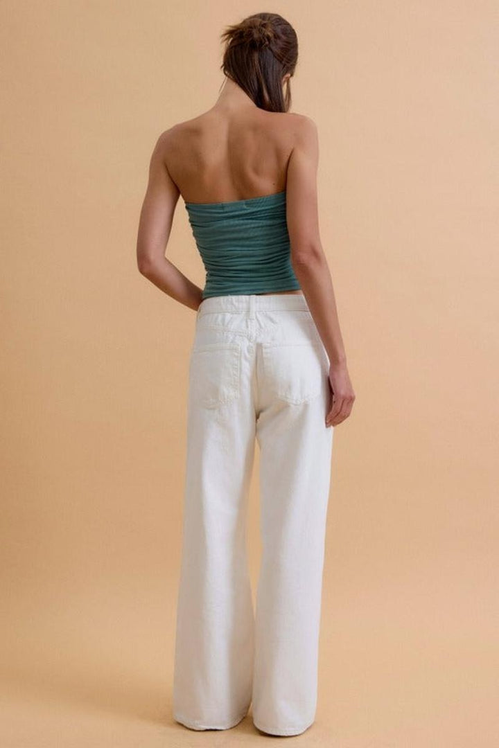Be Cool - Jersey Ruched Crop Tube Top