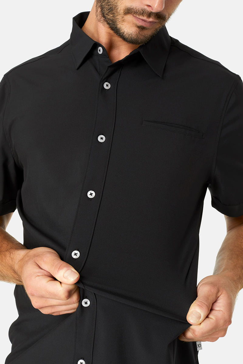 7DIAMONDS - Grant Short Sleeve Shirt in Black