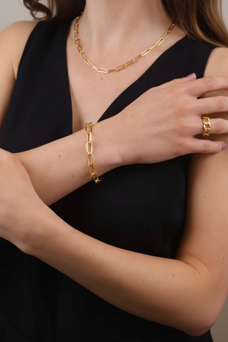 GoldFi - 18k Gold Filled Paperclip & Straw Chain