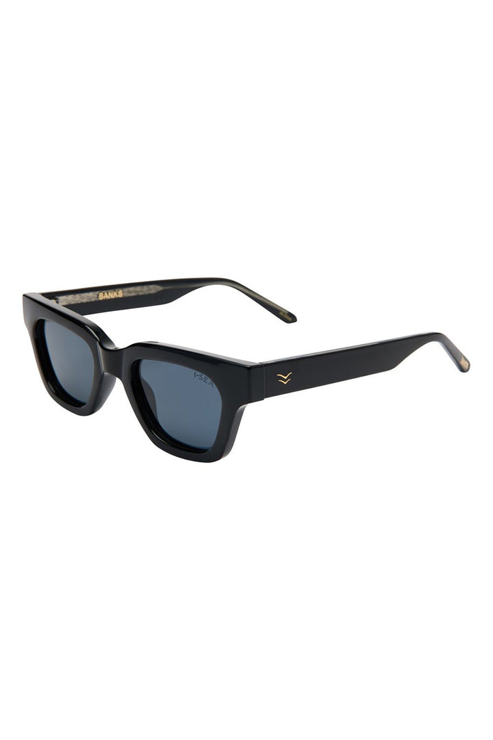 I-SEA - Banks with Black Frames and Smoke Polarized Lenses