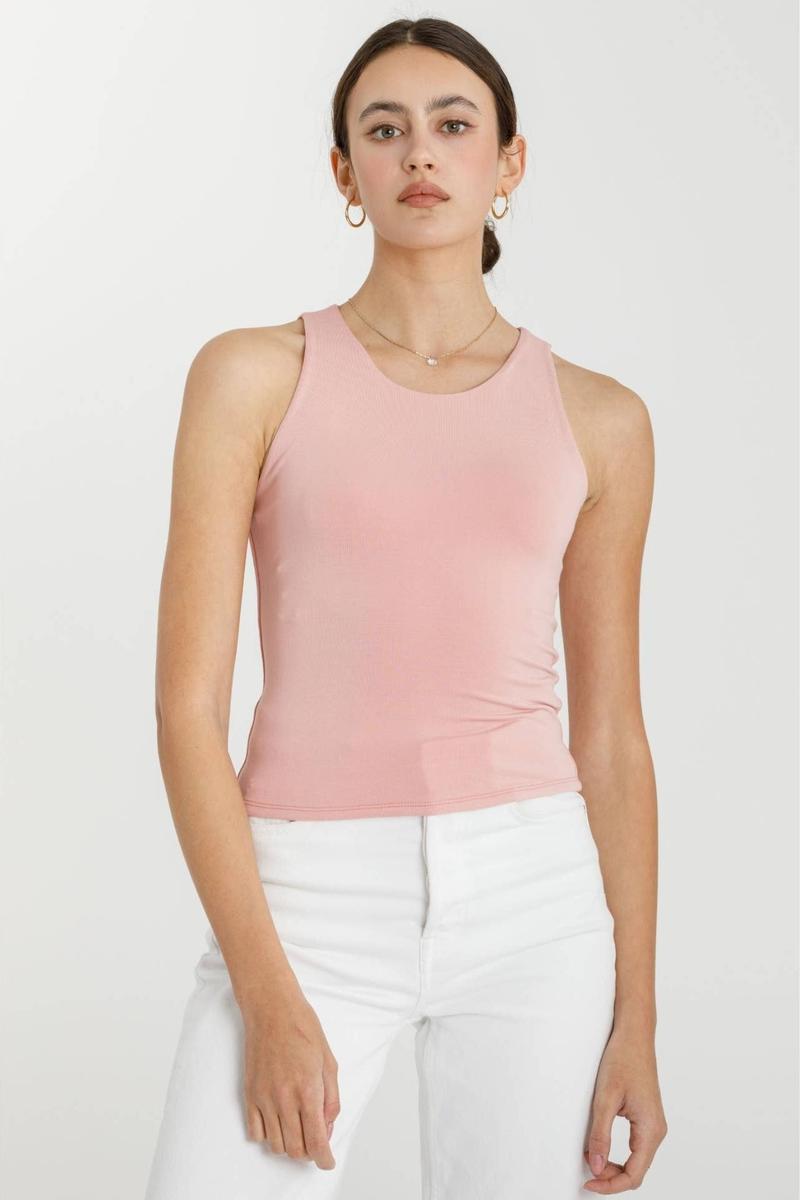 Be Cool - High Round Neck Full Length Basic Tank