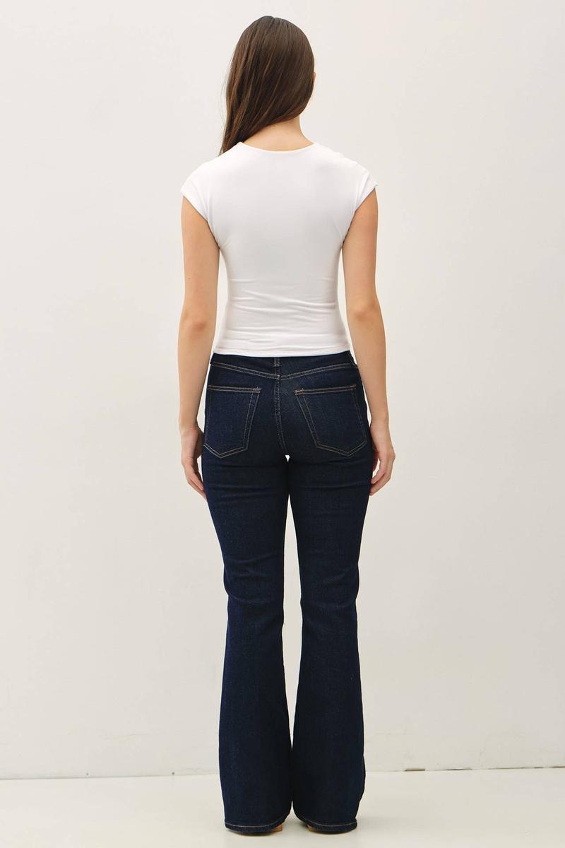 Be Cool - Soft Core Cap Sleeve Crew Neck Top