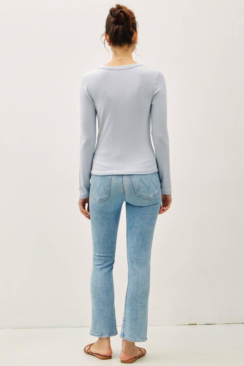 Be Cool - Ultra Soft Jersey Scoop Neck Basic Long Sleeve Tee