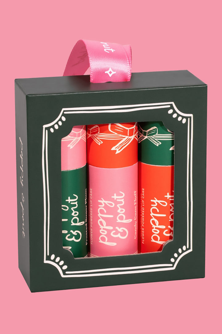 Poppy & Pout - Limited Edition, Gift Set, Lip Balm Trio