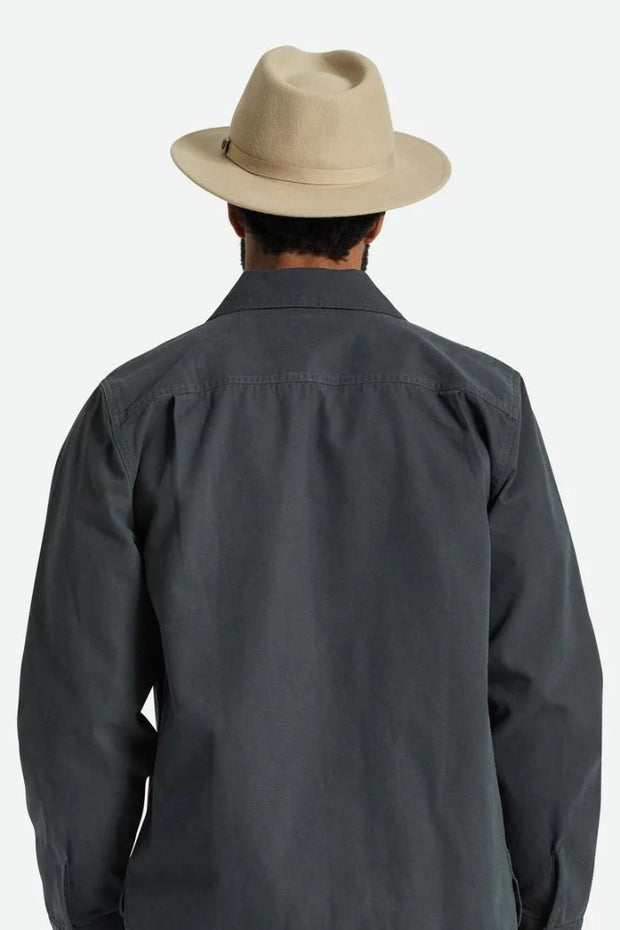 Brixton - Messer Packable Fedora in Oatmeal