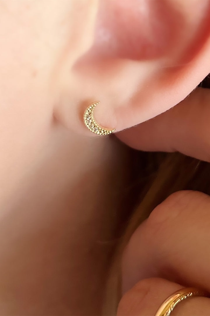 GoldFi - 18k Gold Filled Crescent Moon Studs