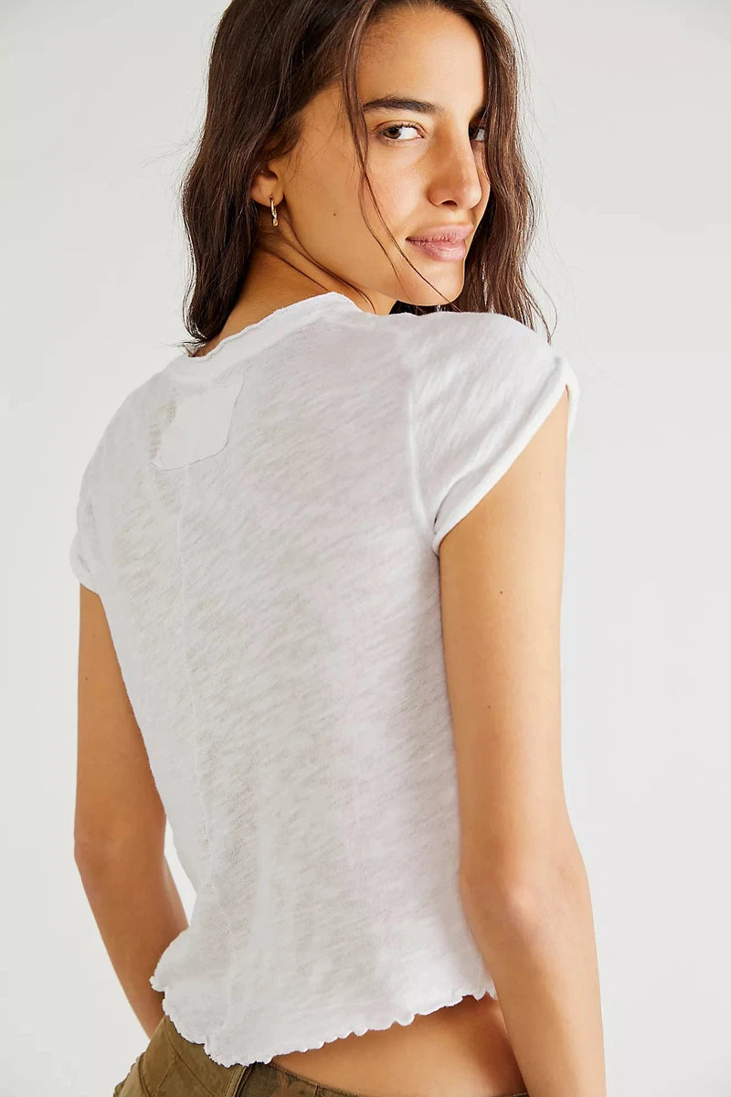 Free People - Care FP Be My Baby Tee in White