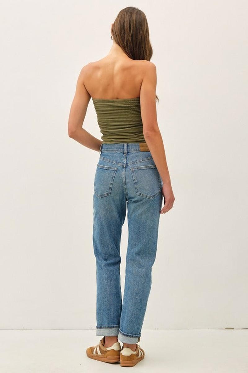 Be Cool - Jersey Ruched Crop Tube Top