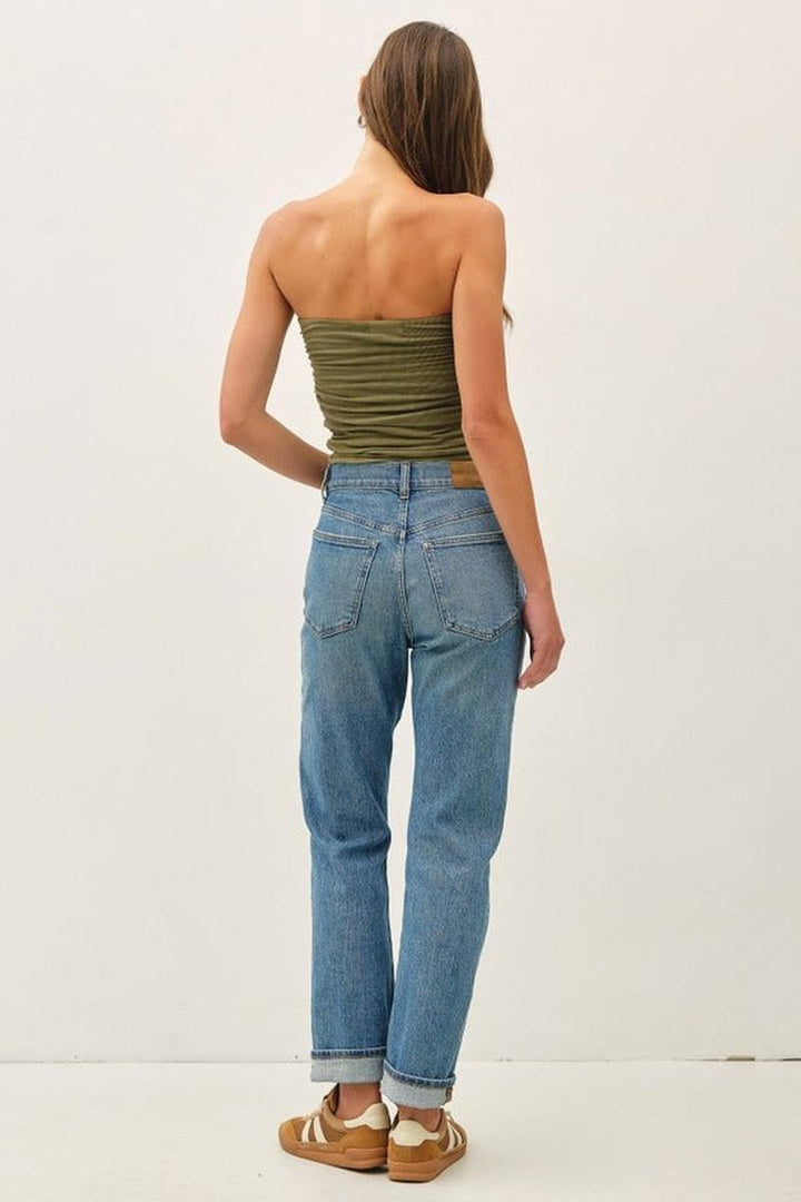 Be Cool - Jersey Ruched Crop Tube Top