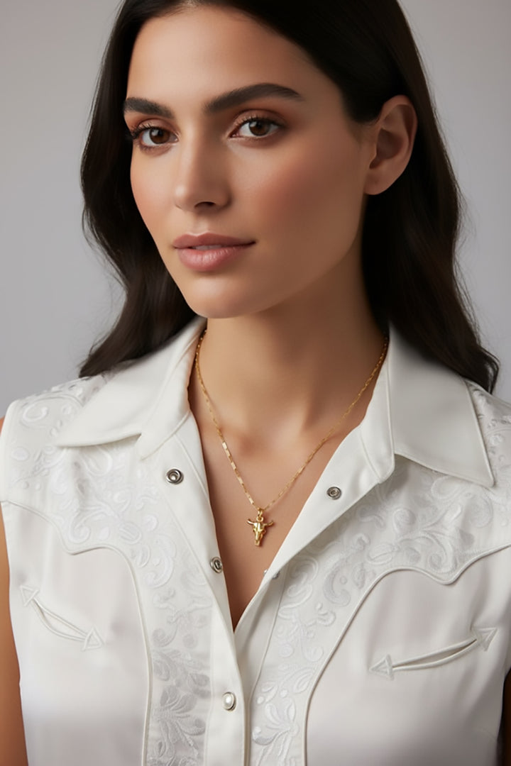 GoldFi - 18k Gold Filled Western Skull Charm