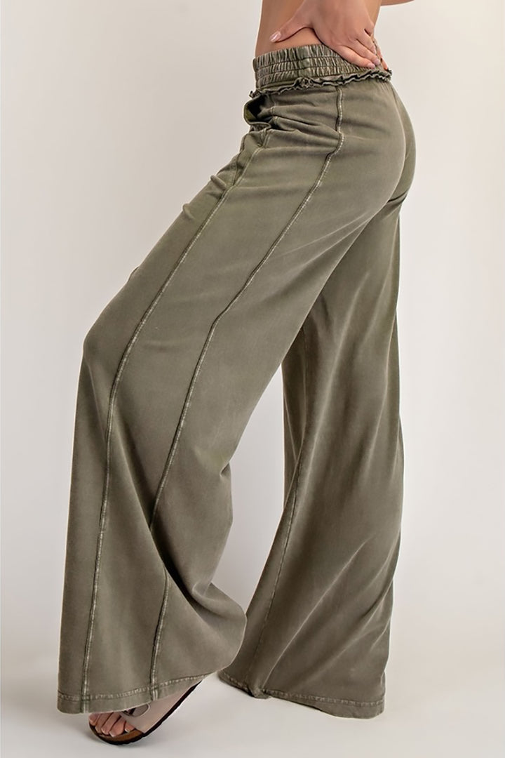 Rae Mode - Mineral Washed Terry Butter Wide Pants