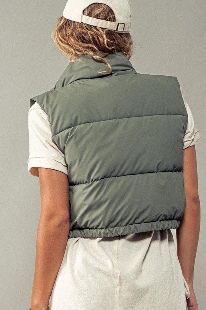 Urban Daizy - Essential Puffer Down Vest with Adjustable Hem