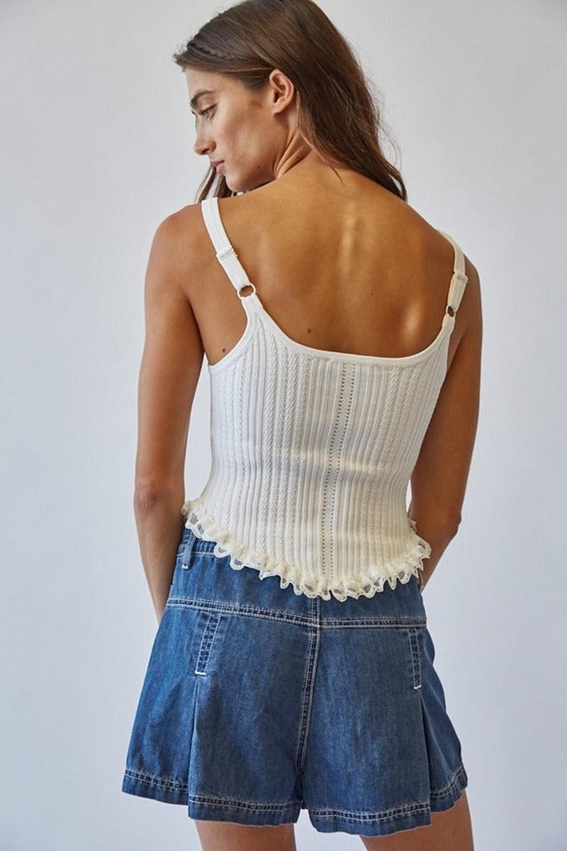 Creamon - Knit Corset Top