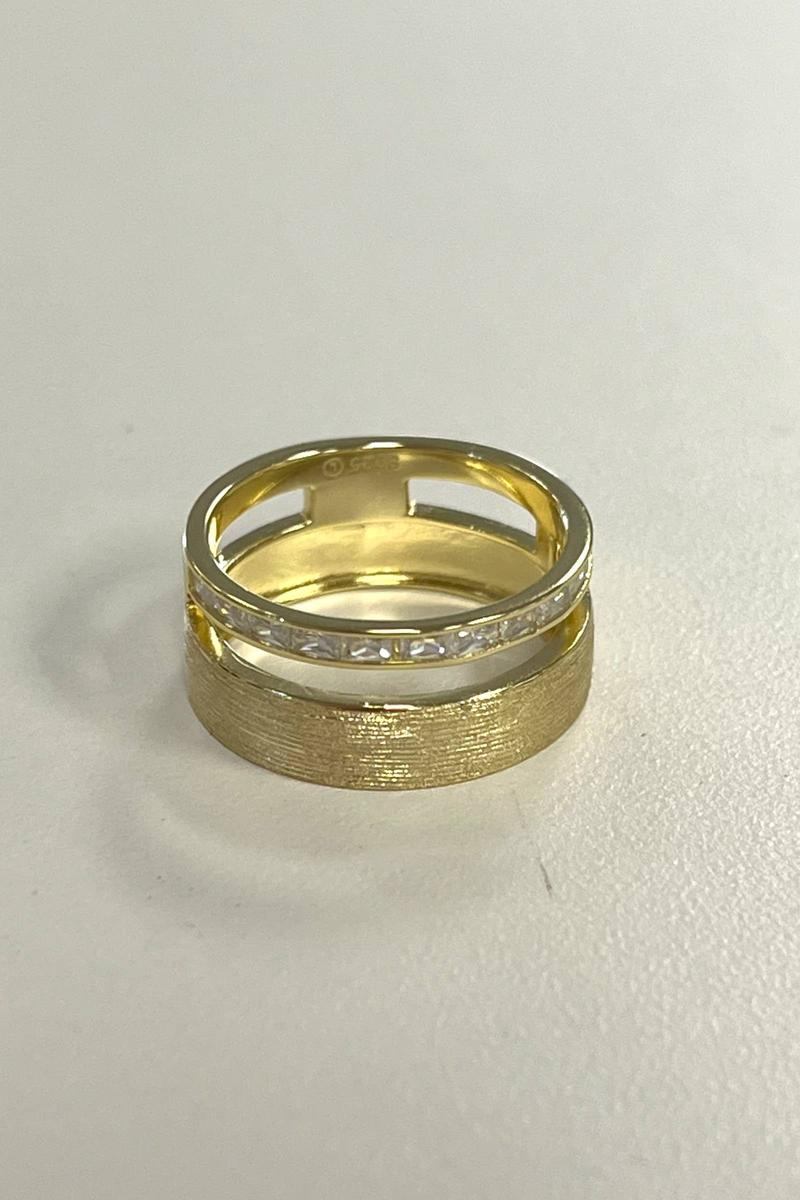 Sahira Jewelry - Carter Ring in 18k Gold Plated Size 6