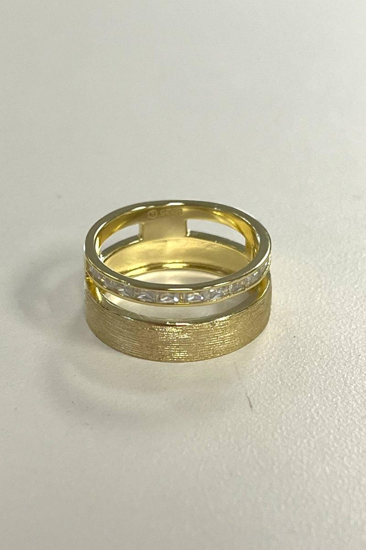Sahira Jewelry - Carter Ring in 18k Gold Plated Size 6