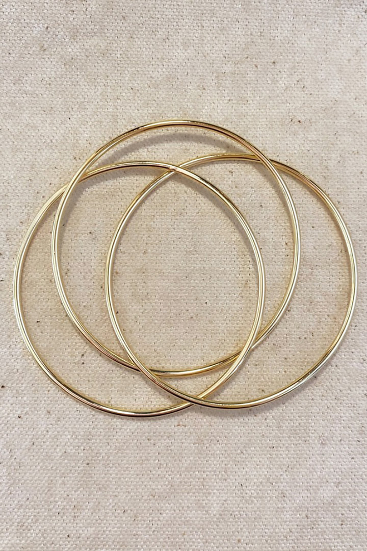 GoldFi - Triple Bangle Bracelet in Gold - 67mm