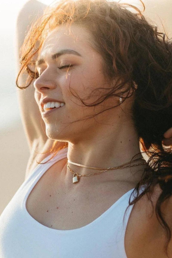 Mauve Jewelry Co. - Newport Gold Filled Lock Necklace