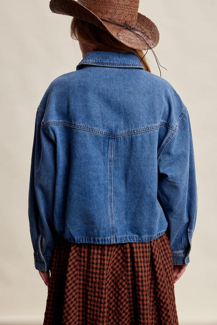 Listicle - Oversized Utility Denim Jacket