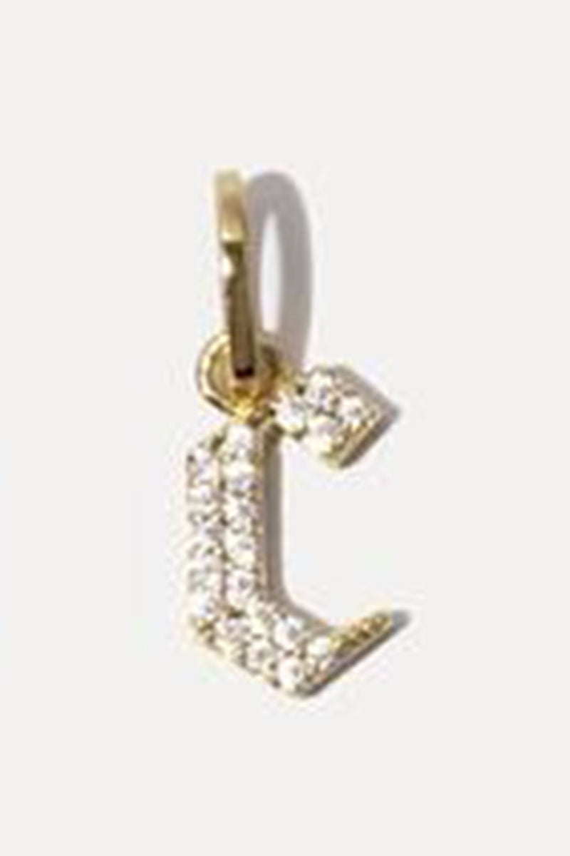 MIRANDA FRYE - Gothic Letters Charm in Gold - D