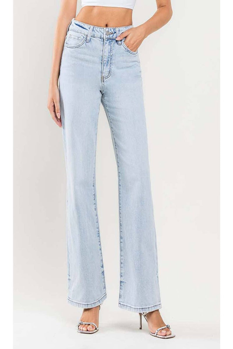 VERVET by Flying Monkey - Cogenial Wash - 90's Vintage Super High Rise Flare Jeans