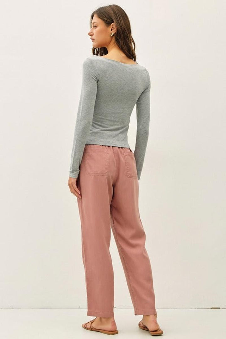 Be Cool - Boat Neck Long Sleeve Top