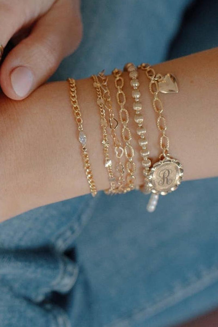 True by Kristy Jewelry - Sweetheart Heart Chain Gold Filled Bracelet