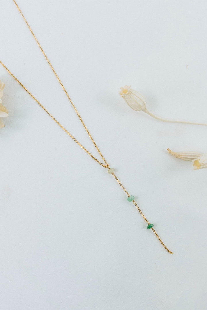 Tree Myriah - Fern Lariat Necklace in 14 kt Gold Fill