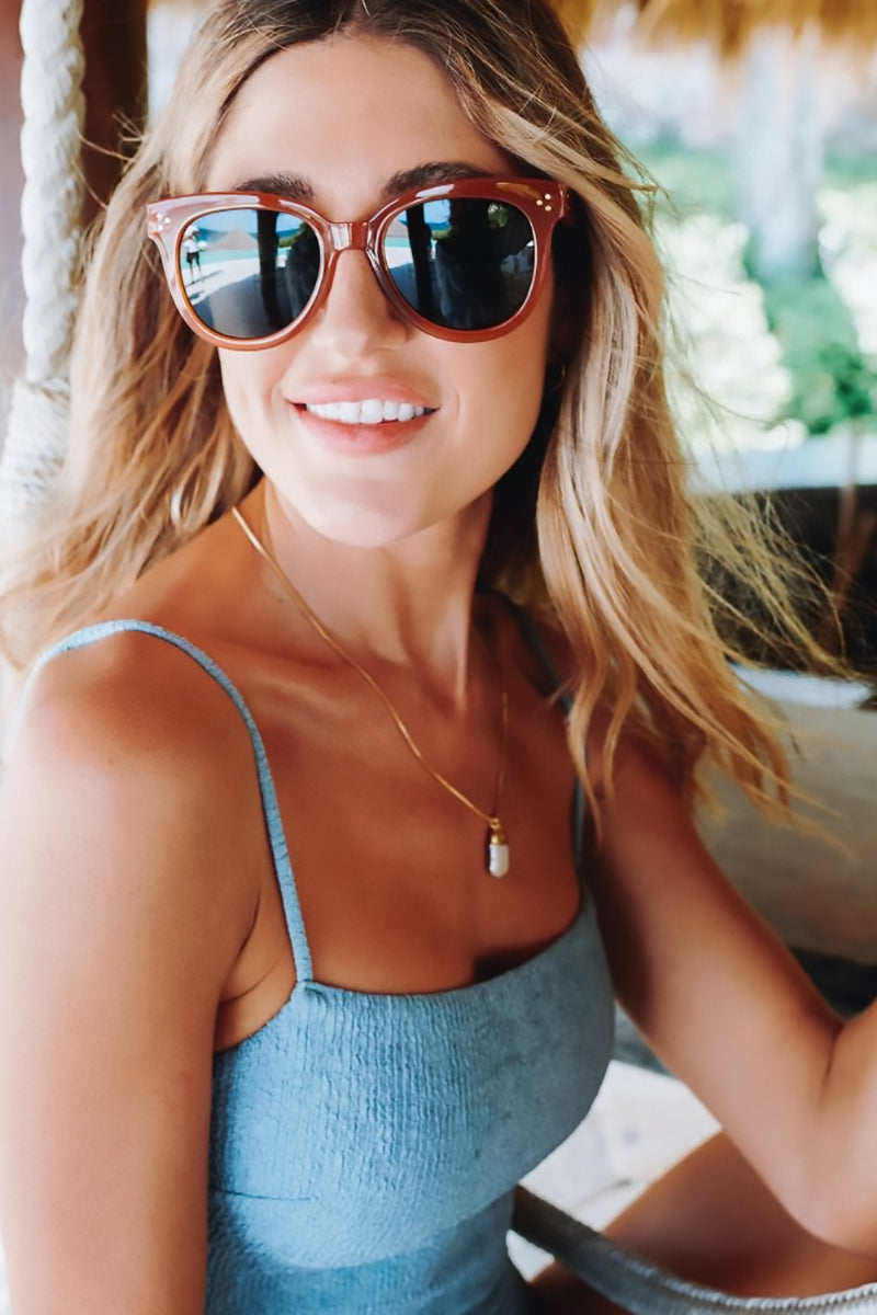 I-SEA - Cleo with Maple Frames and Green Polarized Lenses