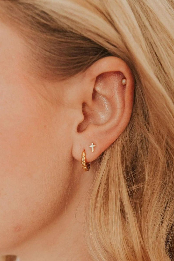 Mauve Jewelry Co. - Cross Studs in Sterling Silver