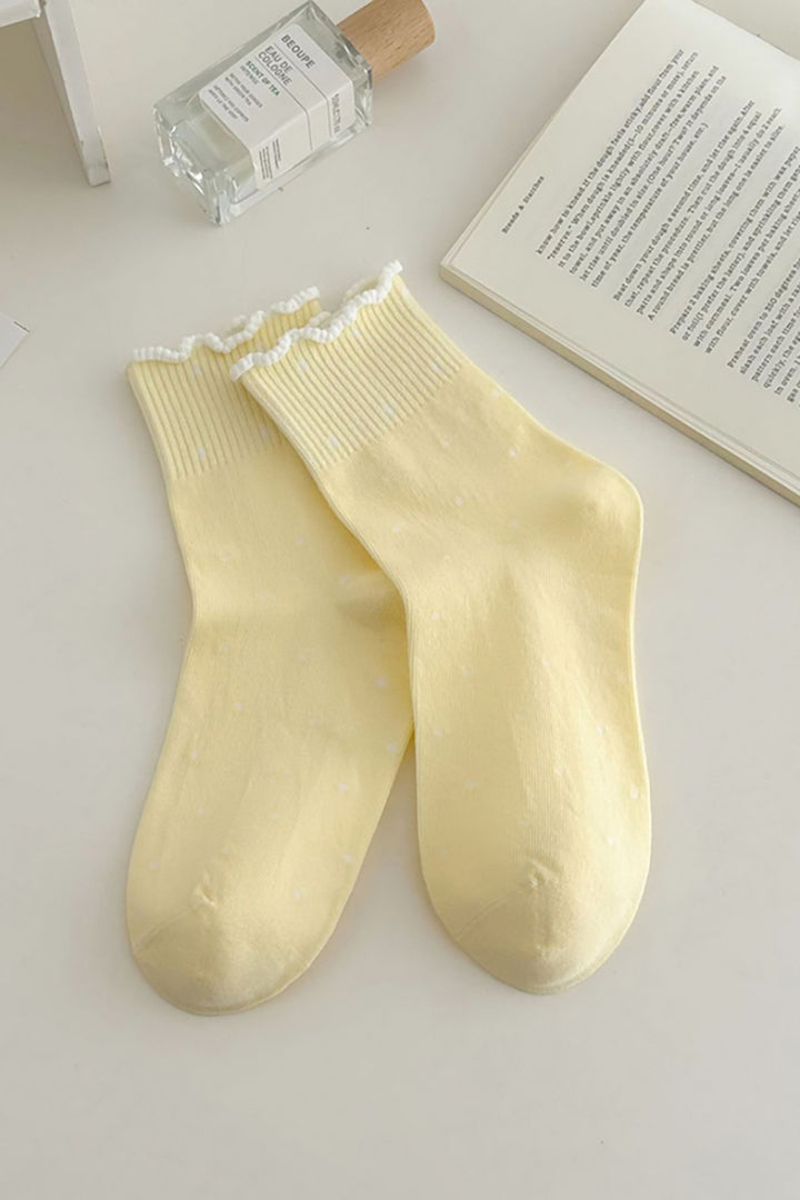 ACCITY - All-Match New Polka Dot Mid-Calf Socks