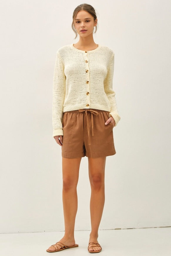 Be Cool - Volume Cuff Slubbed Cardigan