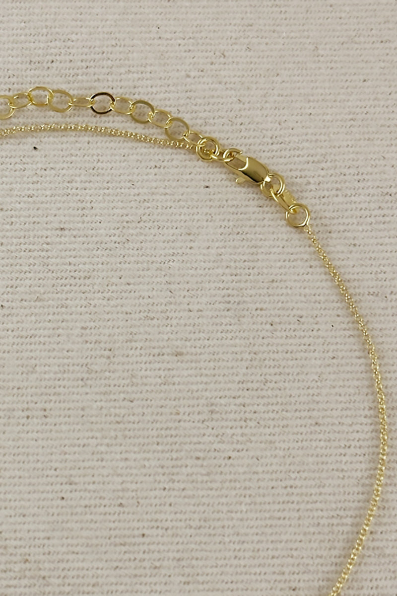 GoldFi - 18k Gold Filled Flower Plaque Necklace