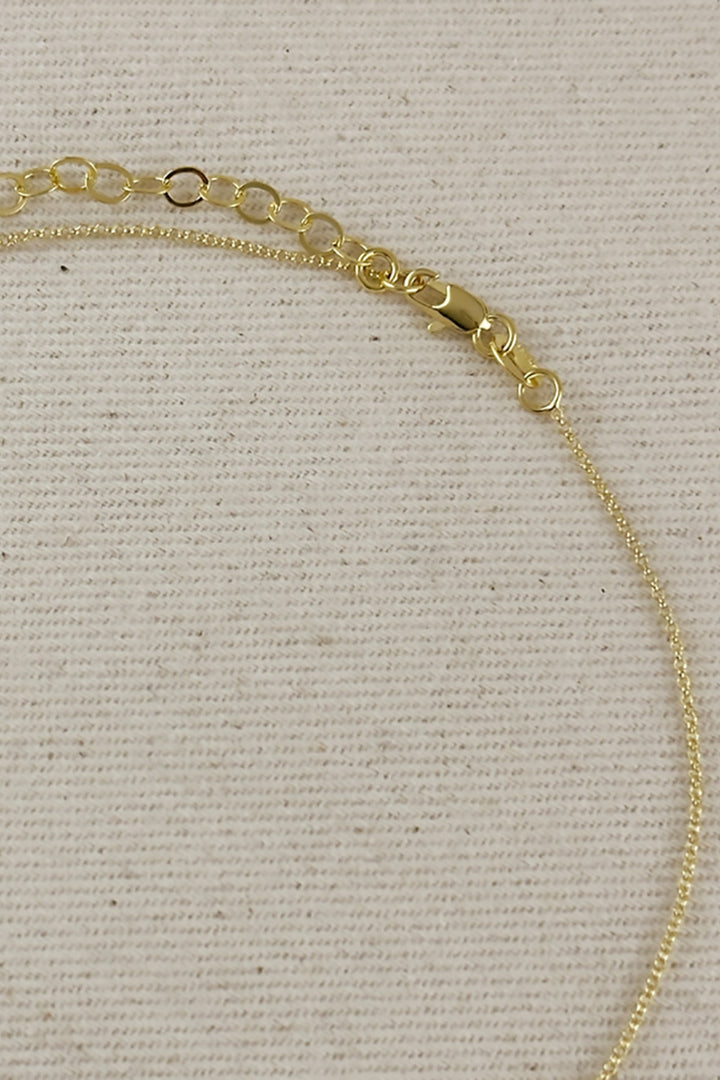 GoldFi - 18k Gold Filled Flower Plaque Necklace