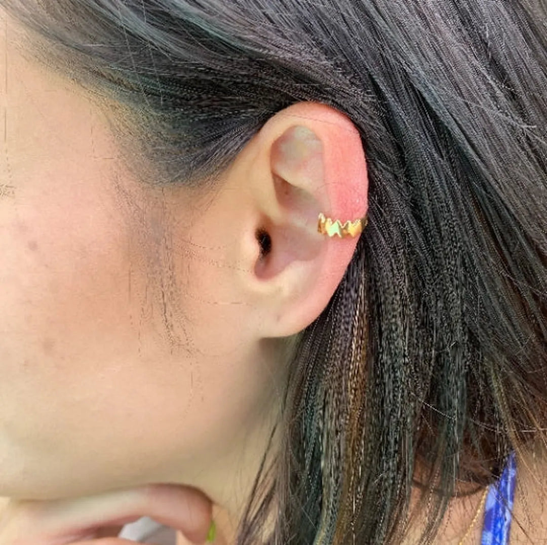 GoldFi - 18k Gold Filled Star & Zig Zag Ear Cuff