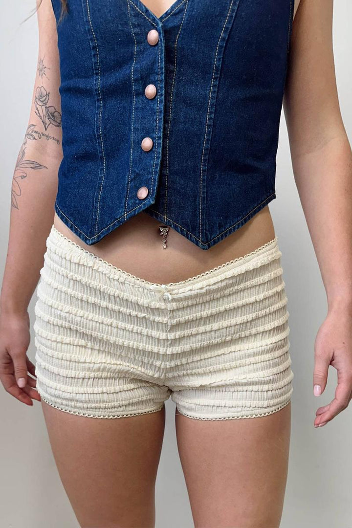 Nectar Clothing - Ruffle Shorts in Yellow