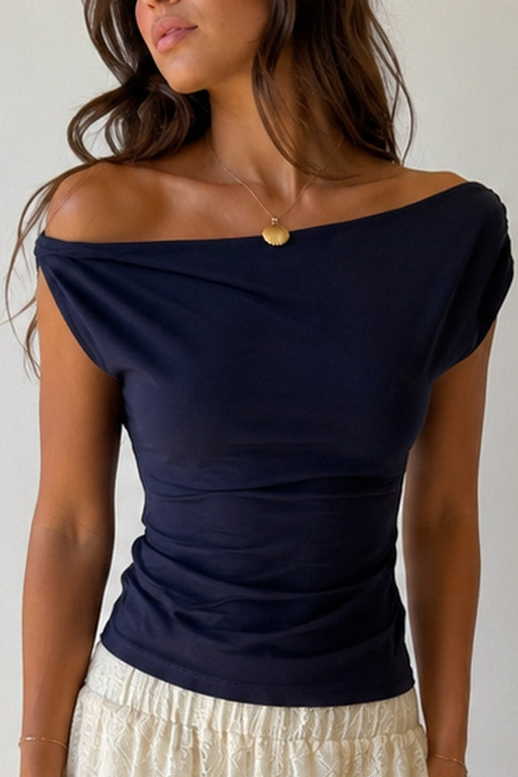 Nectar Clothing - Draped One-Shoulder Top