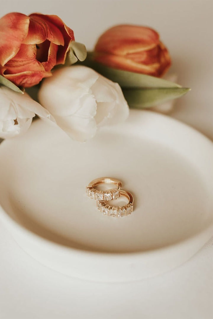 Mauve Jewelry Co. - Charlotte Diamond Hoops in 18k Gold Filled