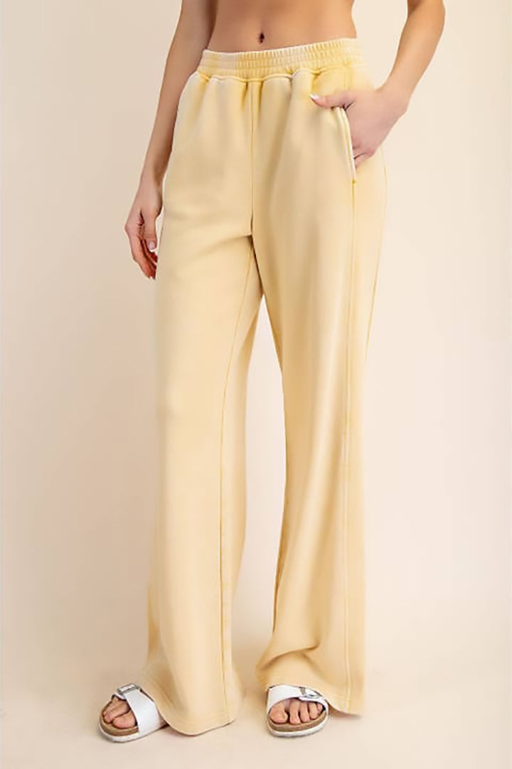 Rae Mode - Mineral Washed Ribbed Side Wide Pant