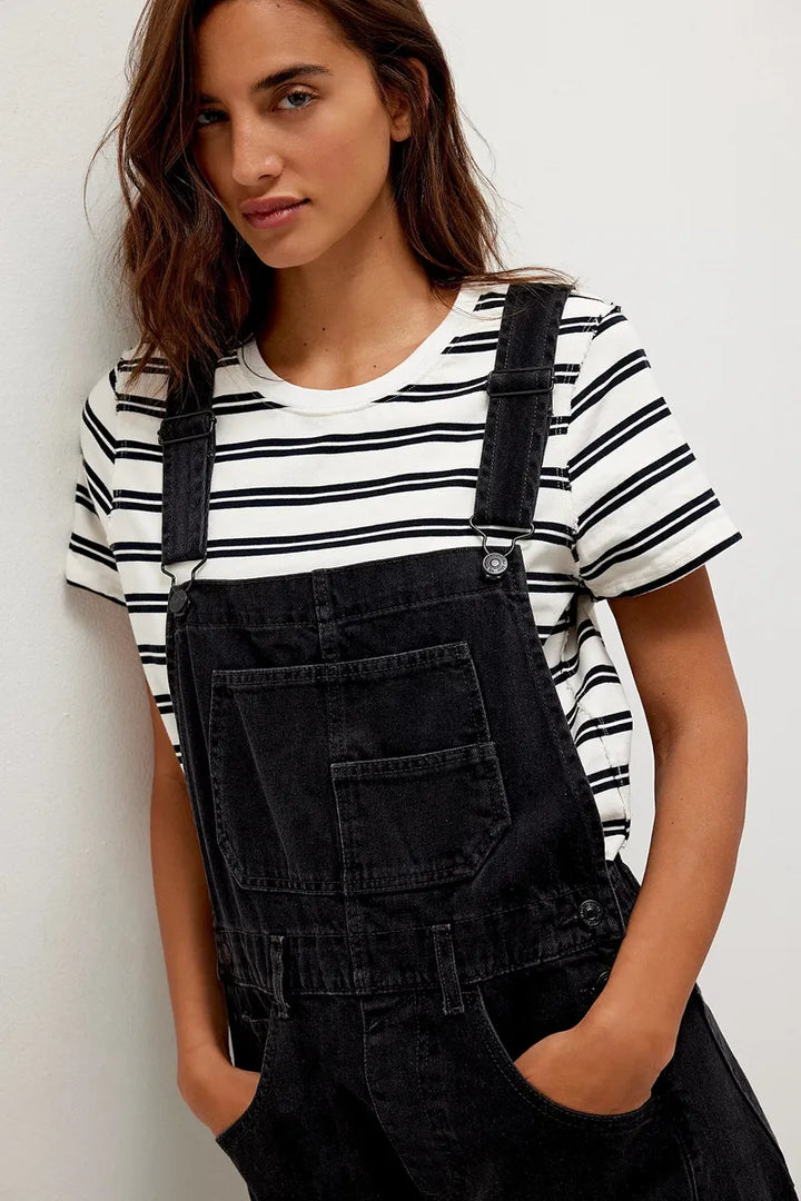 Free People - We The Free Ziggy Denim Overall in Mineral Black
