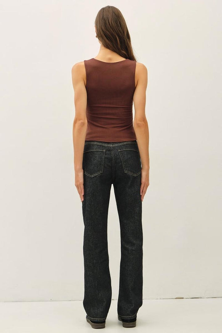 Be Cool - Soft Core Double Lined Square Neck Tank in Dusty Coral