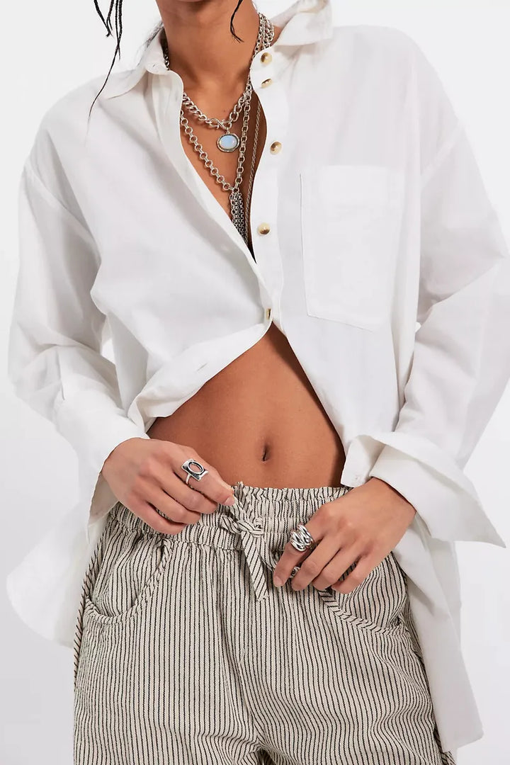 Free People - Something Good Pull-On Barrel Pants in Ivory