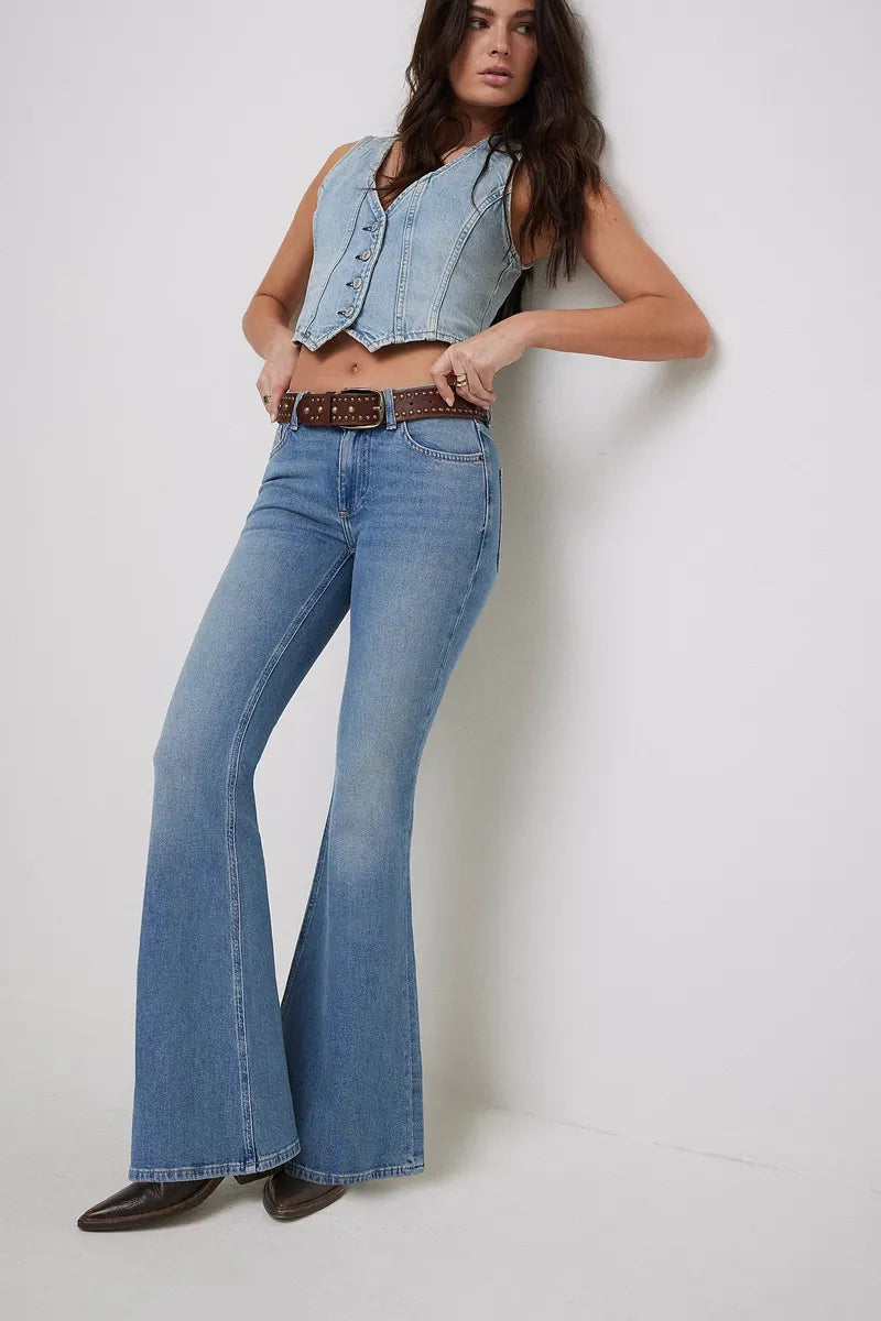 Free People - We The Free Love Bomb Flare Jeans in Dynamite